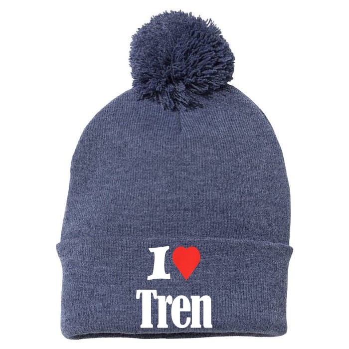 Funny Workout Quote, I Love Tren Design,Cool Bodybuilder Pom Pom 12in Knit Beanie