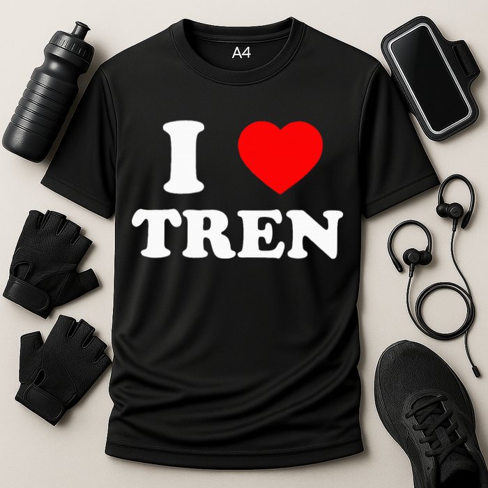 Funny Workout Quote I Love Tren Bodybuilder Cooling Performance Crew T-Shirt