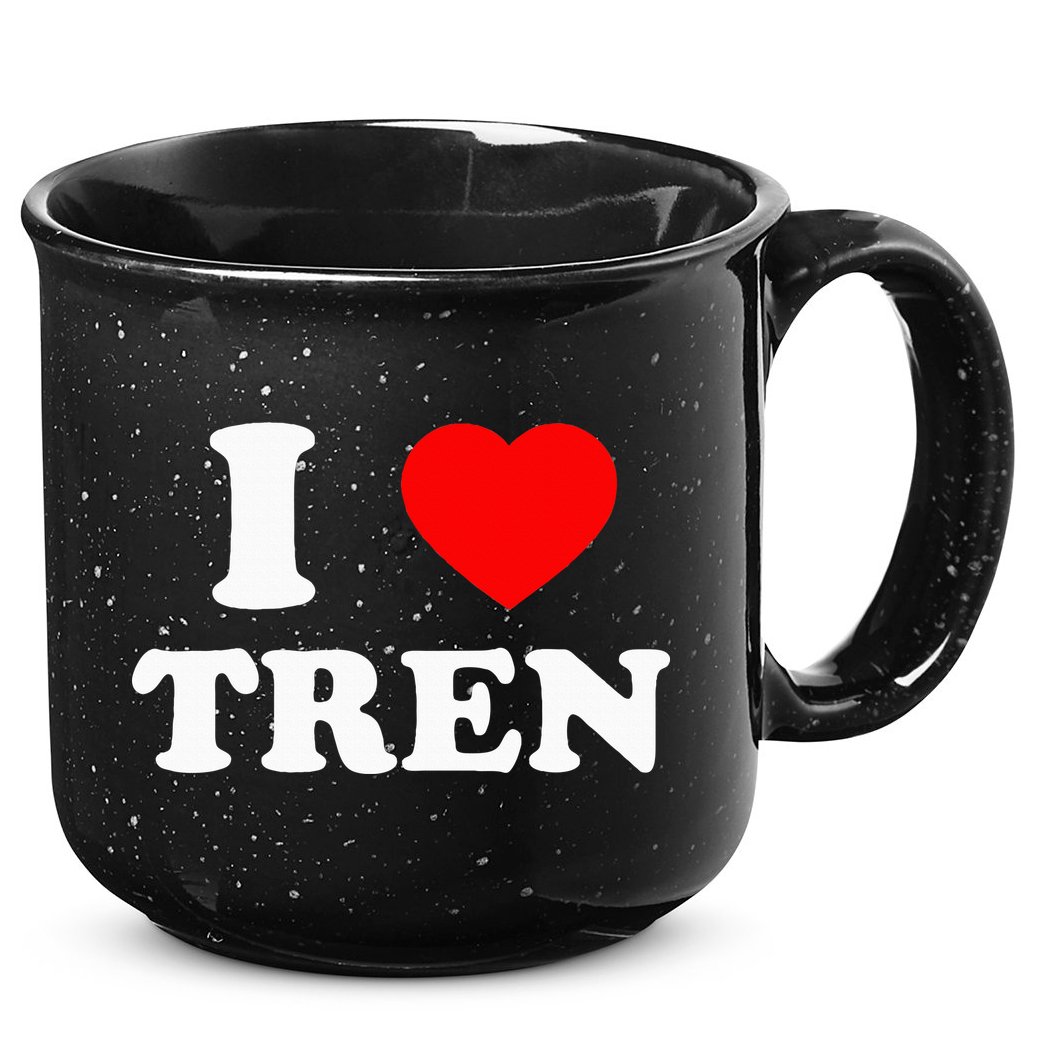 Funny Workout Quote I Love Tren Bodybuilder 15oz Campfire Ceramic Mug