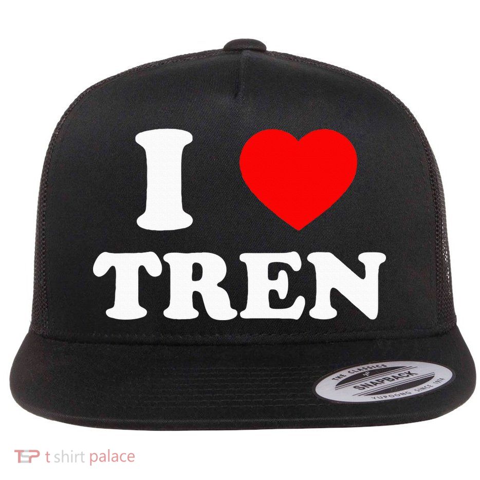 Funny Workout Quote I Love Tren Bodybuilder Flatbill Hat