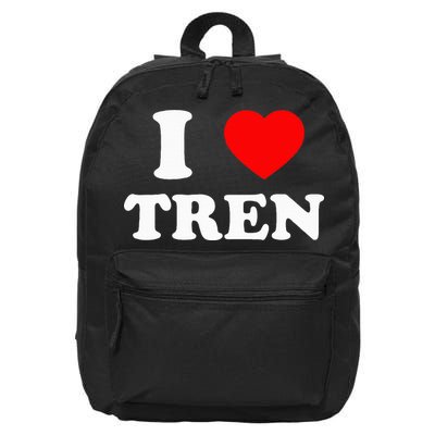 Funny Workout Quote I Love Tren Bodybuilder 16 in Basic Backpack