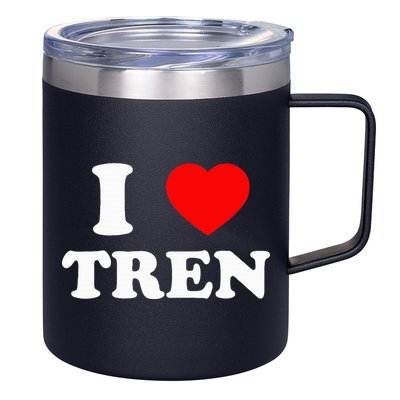 Funny Workout Quote I Love Tren Bodybuilder 12oz Stainless Steel Coffee Mug
