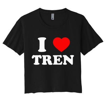 Funny Workout Quote I Love Tren Bodybuilder Crop Top