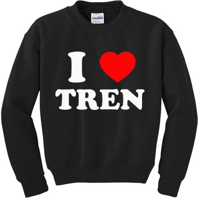 Funny Workout Quote I Love Tren Bodybuilder Kids Sweatshirt