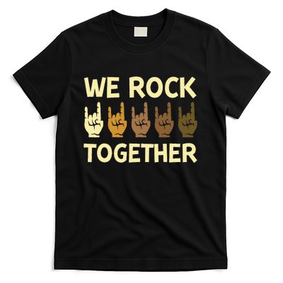 Funny We Rock Together Hands Rock Lovers T-Shirt