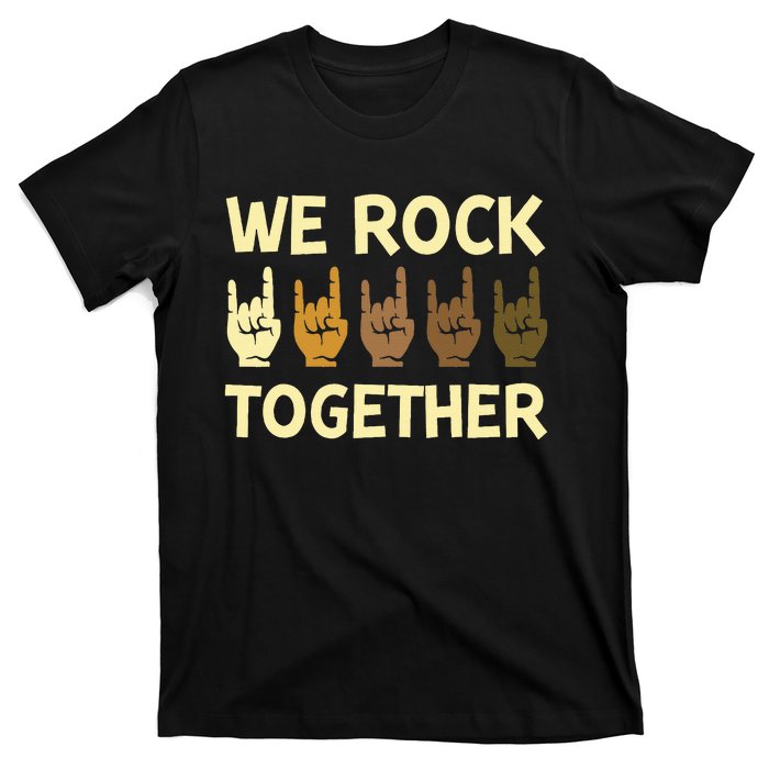 Funny We Rock Together Hands Rock Lovers T-Shirt