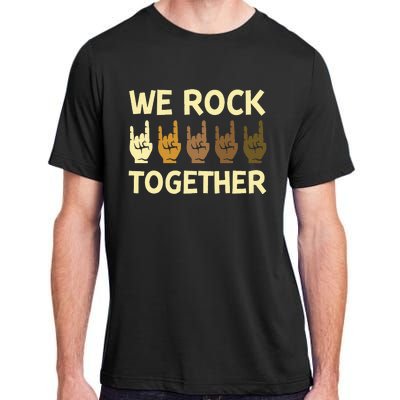 Funny We Rock Together Hands Rock Lovers Adult ChromaSoft Performance T-Shirt