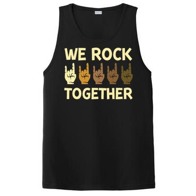 Funny We Rock Together Hands Rock Lovers PosiCharge Competitor Tank