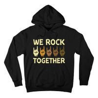 Funny We Rock Together Hands Rock Lovers Tall Hoodie