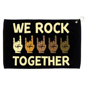 Funny We Rock Together Hands Rock Lovers Grommeted Golf Towel