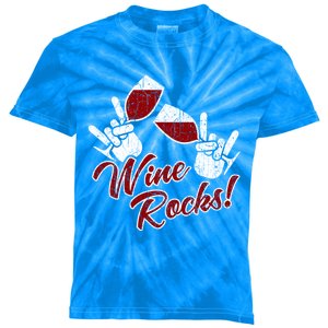 Funny Wine Rocks Ing Humor Gift Kids Tie-Dye T-Shirt