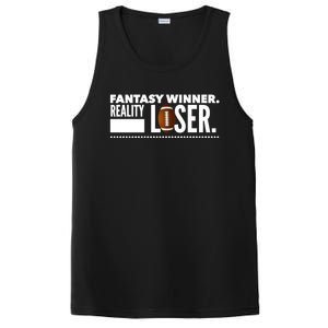 Fantasy Winner Reality Loser Fantasy Football Champion Gift PosiCharge Competitor Tank