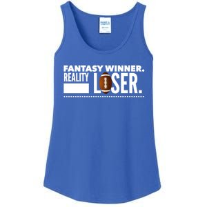 Fantasy Winner Reality Loser Fantasy Football Champion Gift Ladies Essential Tank