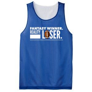 Fantasy Winner Reality Loser Fantasy Football Champion Gift Mesh Reversible Basketball Jersey Tank