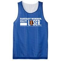 Fantasy Winner Reality Loser Fantasy Football Champion Gift Mesh Reversible Basketball Jersey Tank