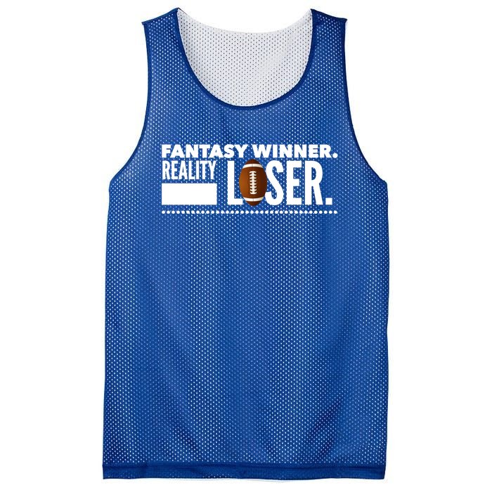 Fantasy Winner Reality Loser Fantasy Football Champion Gift Mesh Reversible Basketball Jersey Tank