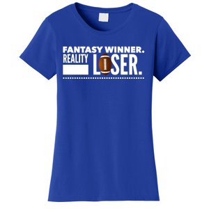 Fantasy Winner Reality Loser Fantasy Football Champion Gift Women's T-Shirt