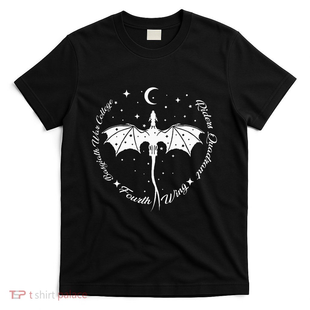 Fourth Wing Romantasy Dragons Yarros Basgiath Fantasy Book T-Shirt