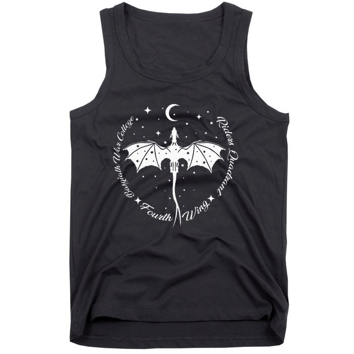 Fourth Wing Romantasy Dragons Yarros Basgiath Fantasy Book Tank Top