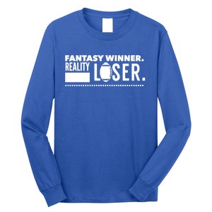 Fantasy Winner Reality Loser Fantasy Football Champion Gift Long Sleeve Shirt