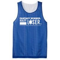 Fantasy Winner Reality Loser Fantasy Football Champion Gift Mesh Reversible Basketball Jersey Tank