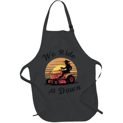 Funny We Ride At Dawn Lawn Mowers Vintage Lawn Mowing Apron