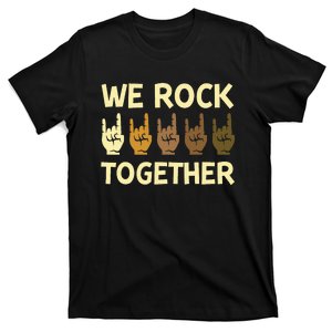 Funny We Rock Together Hands Rock Lovers T-Shirt