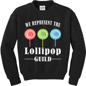 funny We Represent The Lollipop Guild Kids Sweatshirt