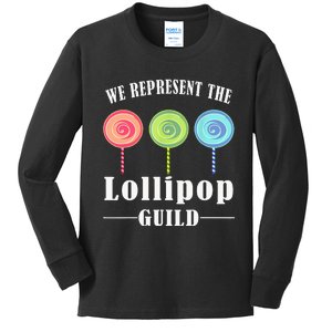 funny We Represent The Lollipop Guild Kids Long Sleeve Shirt