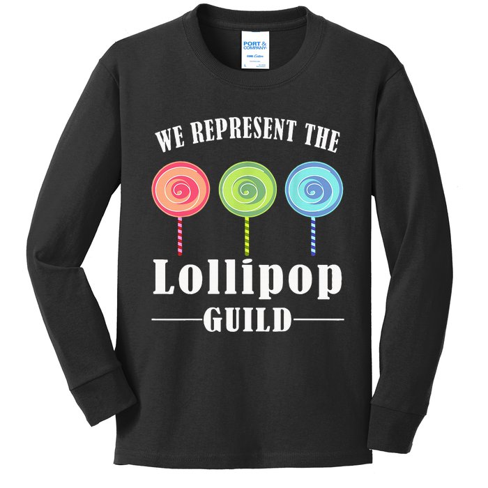 funny We Represent The Lollipop Guild Kids Long Sleeve Shirt