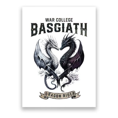 Fourth Wing Romantasy Dark Academia Dragons YA Fantasy Book Poster