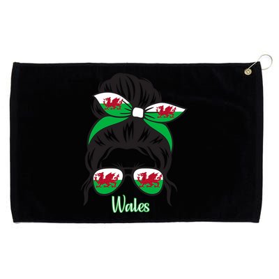 Funny Wales Roots Wales Flag Grommeted Golf Towel