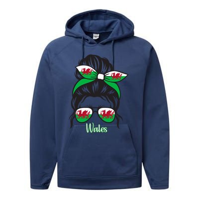 Funny Wales Roots Wales Flag Performance Fleece Hoodie