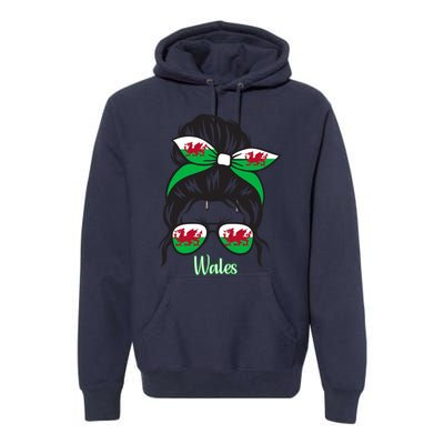 Funny Wales Roots Wales Flag Premium Hoodie