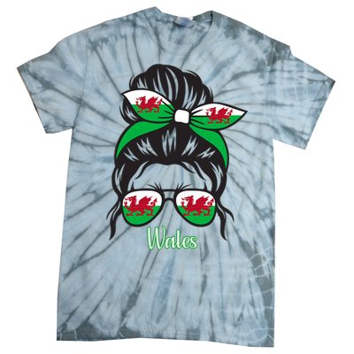 Funny Wales Roots Wales Flag Tie-Dye T-Shirt