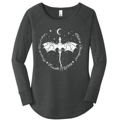 Fourth Wing Romantasy Dragons Yarros Basgiath Fantasy Book Women's Perfect Tri Tunic Long Sleeve Shirt