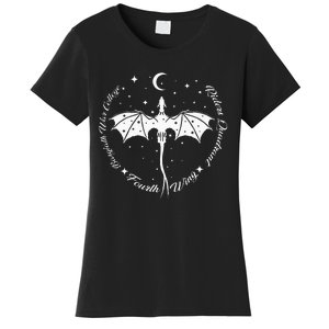 Fourth Wing Romantasy Dragons Yarros Basgiath Fantasy Book Women's T-Shirt