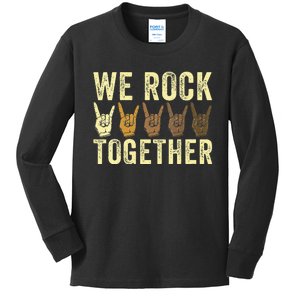 Funny We Rock Together Kids Long Sleeve Shirt