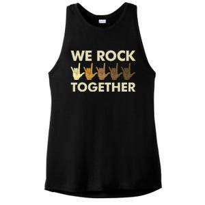 Funny We Rock Together Ladies PosiCharge Tri-Blend Wicking Tank