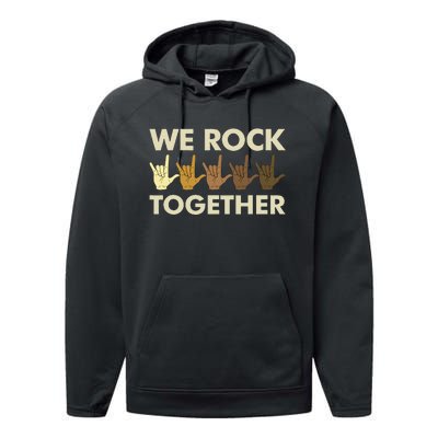 Funny We Rock Together Performance Fleece Hoodie