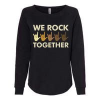 Funny We Rock Together Womens California Wash Sweatshirt