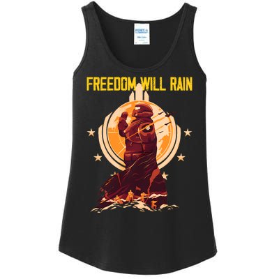 Freedom Will Rain Hell Of Diver Helldiving Lovers Ladies Essential Tank