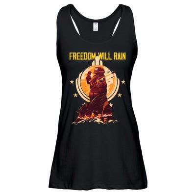 Freedom Will Rain Hell Of Diver Helldiving Lovers Ladies Essential Flowy Tank