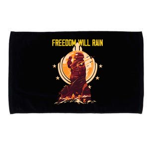 Freedom Will Rain Hell Of Diver Helldiving Lovers Microfiber Hand Towel