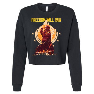 Freedom Will Rain Hell Of Diver Helldiving Lovers Cropped Pullover Crew