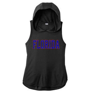 Florida Women Retro Orange Ladies PosiCharge Tri-Blend Wicking Draft Hoodie Tank