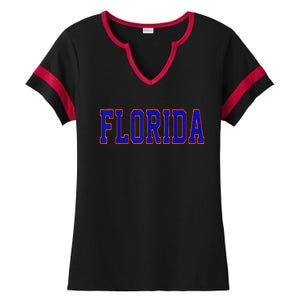 Florida Women Retro Orange Ladies Halftime Notch Neck Tee