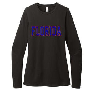 Florida Women Retro Orange Womens CVC Long Sleeve Shirt