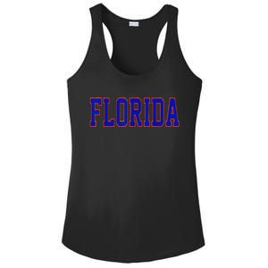 Florida Women Retro Orange Ladies PosiCharge Competitor Racerback Tank