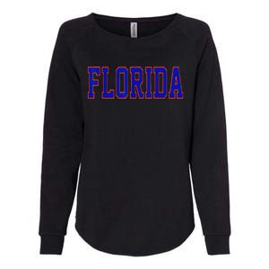 Florida Women Retro Orange Womens California Wash Sweatshirt